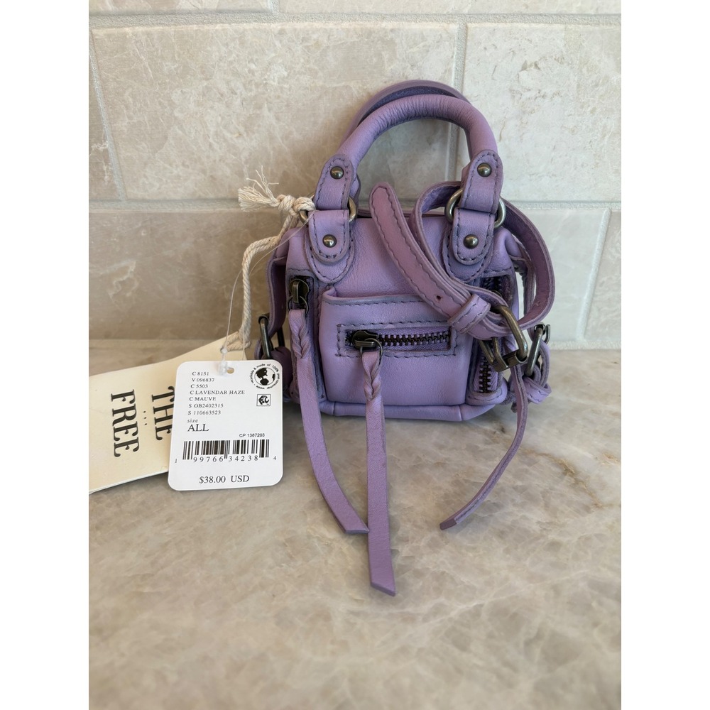 Free People We The Free Micro Emerson Mini Bag Charm lilac purple 102384021 NWT